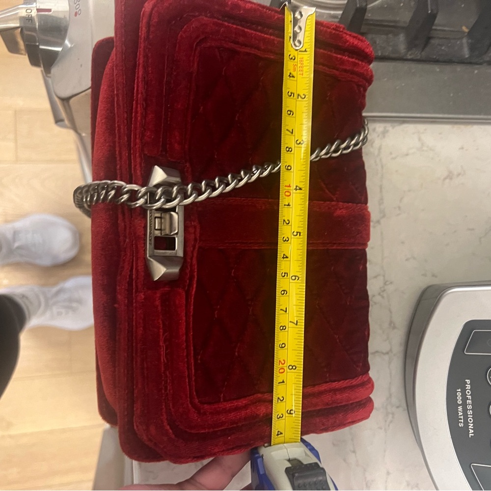 Rebecca Minkoff quilted red velvet cross body bag - Picture 9 of 9